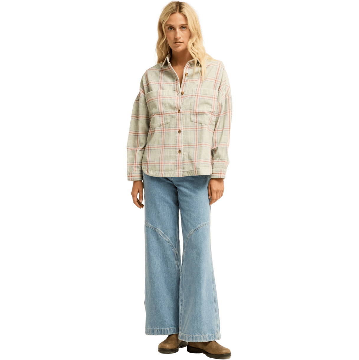 2026 Billabong Womens Stoked On You Overshirt EBJWT00120 - Smoke Green